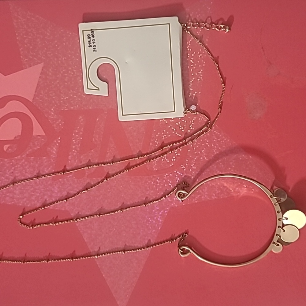 Gold long necklace